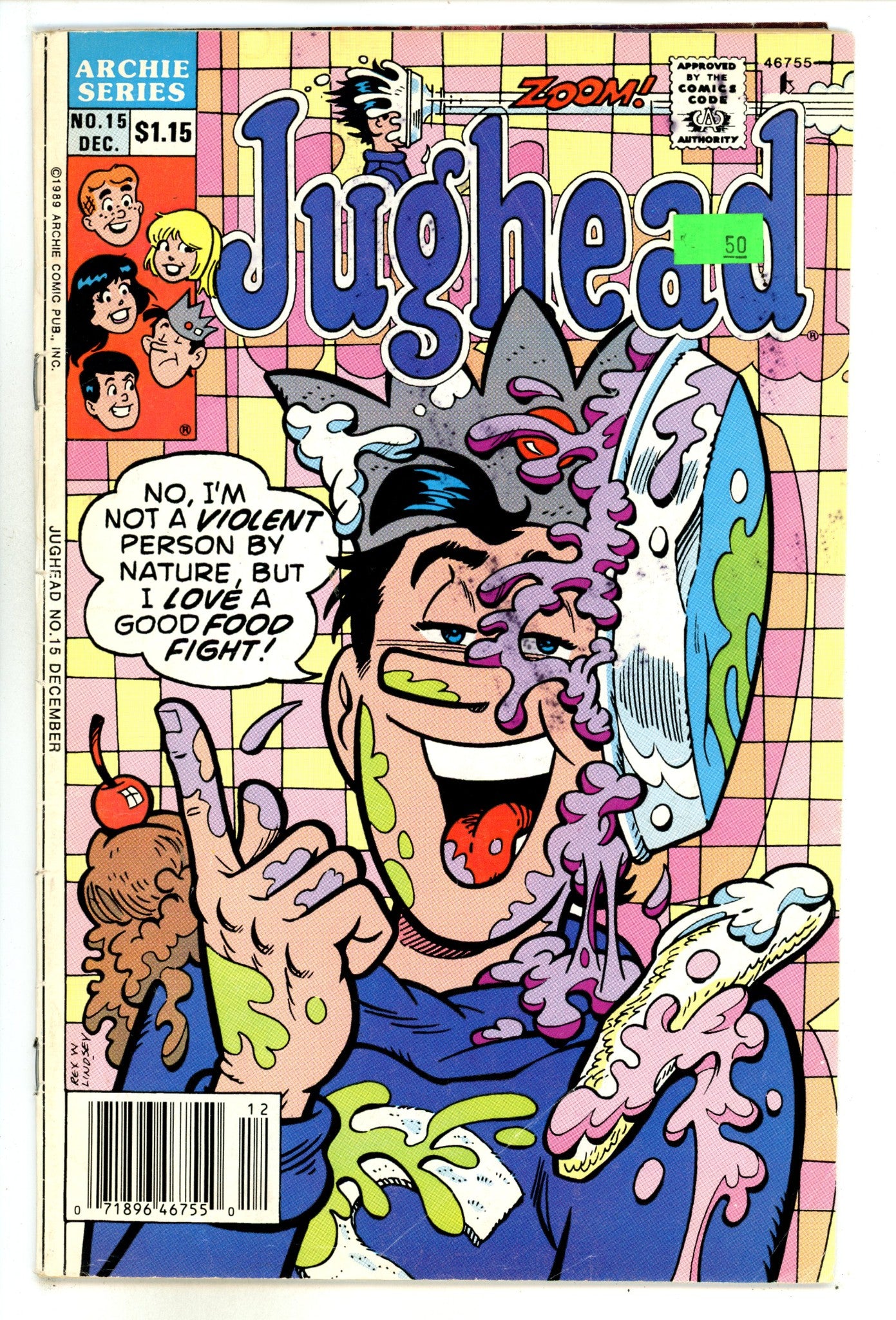 Jughead Vol 2 15  Low Grade  (1989)  Canadian Price Variant  