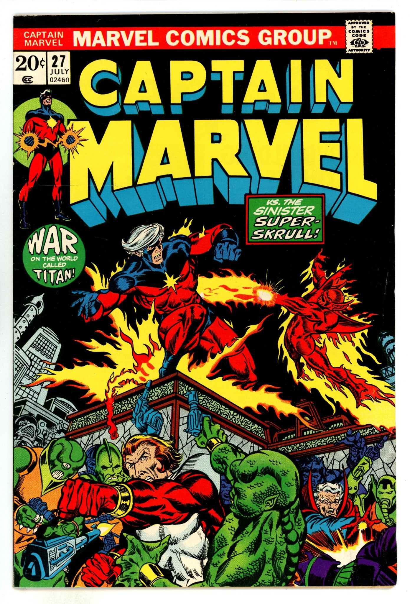 Captain Marvel Vol 1 27 FN+ (6.5) (1973) 