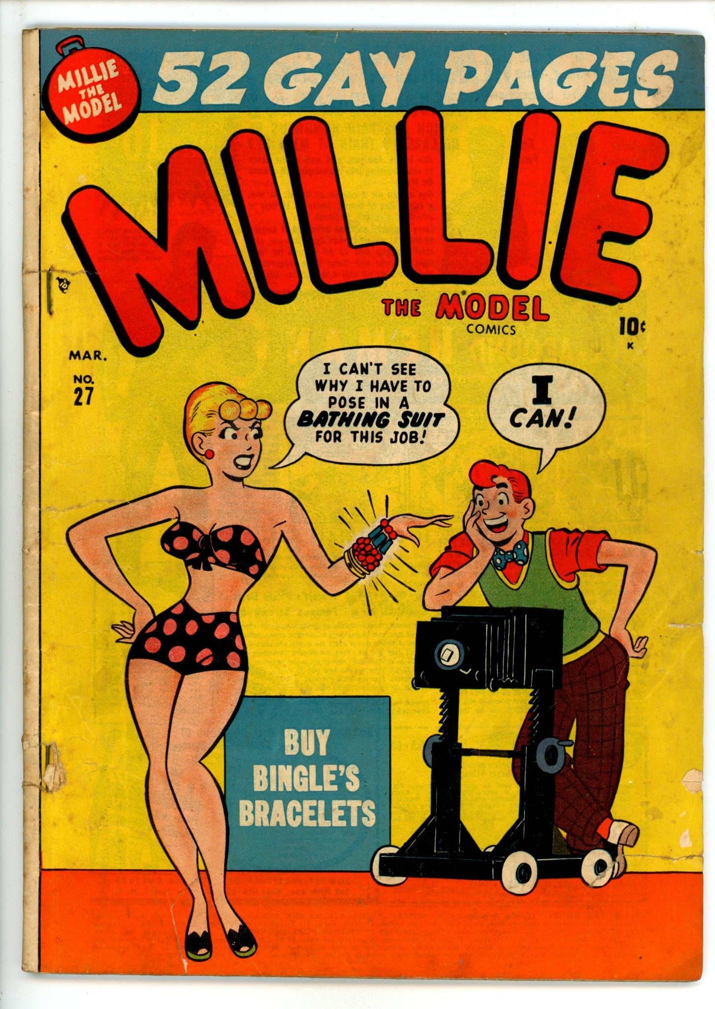 Millie the Model Comics 27 Centerfold Missing (1951) 