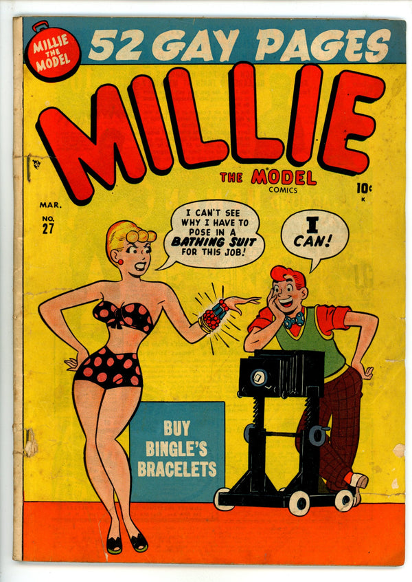 Millie the Model Comics 27 Centerfold Missing (1951)