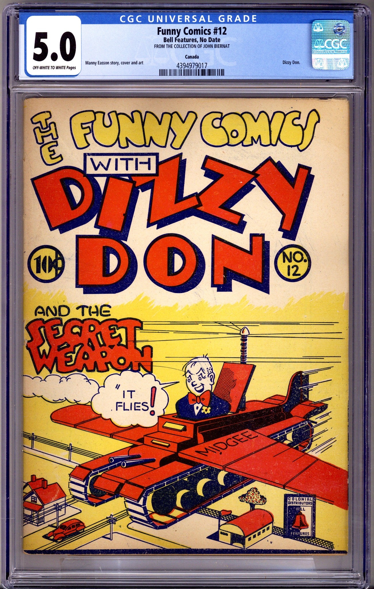 The Funny Comics 12 CGC 5.0 (VG/FN) () Canadian Edition