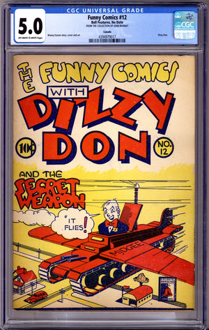 The Funny Comics 12 CGC 5.0 (VG/FN) () Canadian Edition