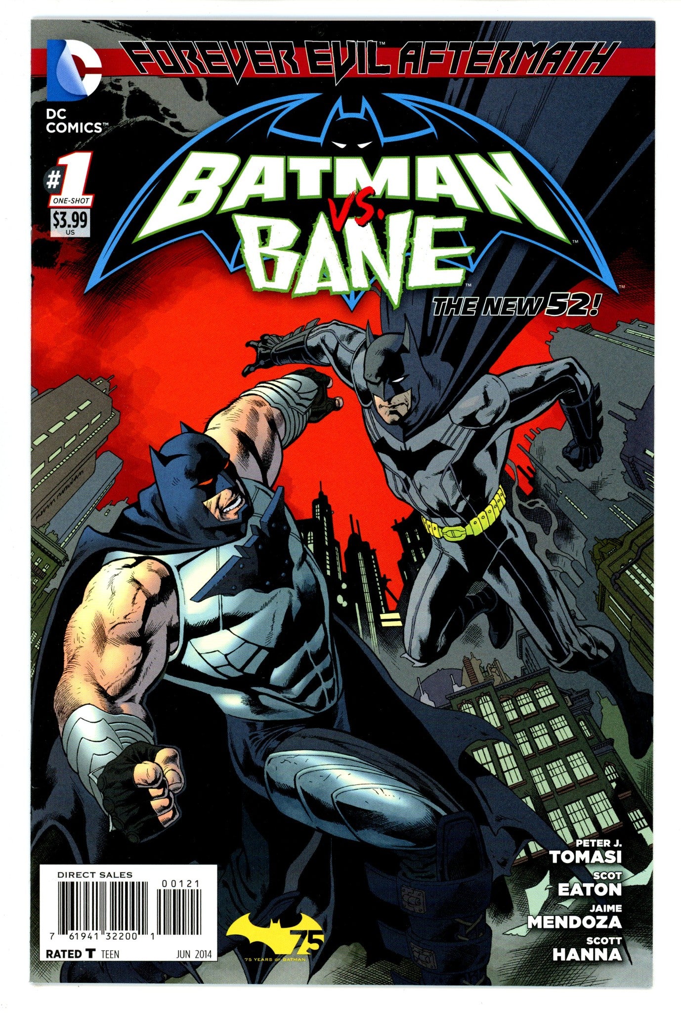 Forever Evil Aftermath: Batman vs. Bane 1 NM- (9.2) (2014) Nowlan Variant 