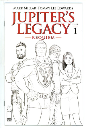 Jupiter's Legacy Requiem 1 High Grade (2021) Quitely B&W Variant