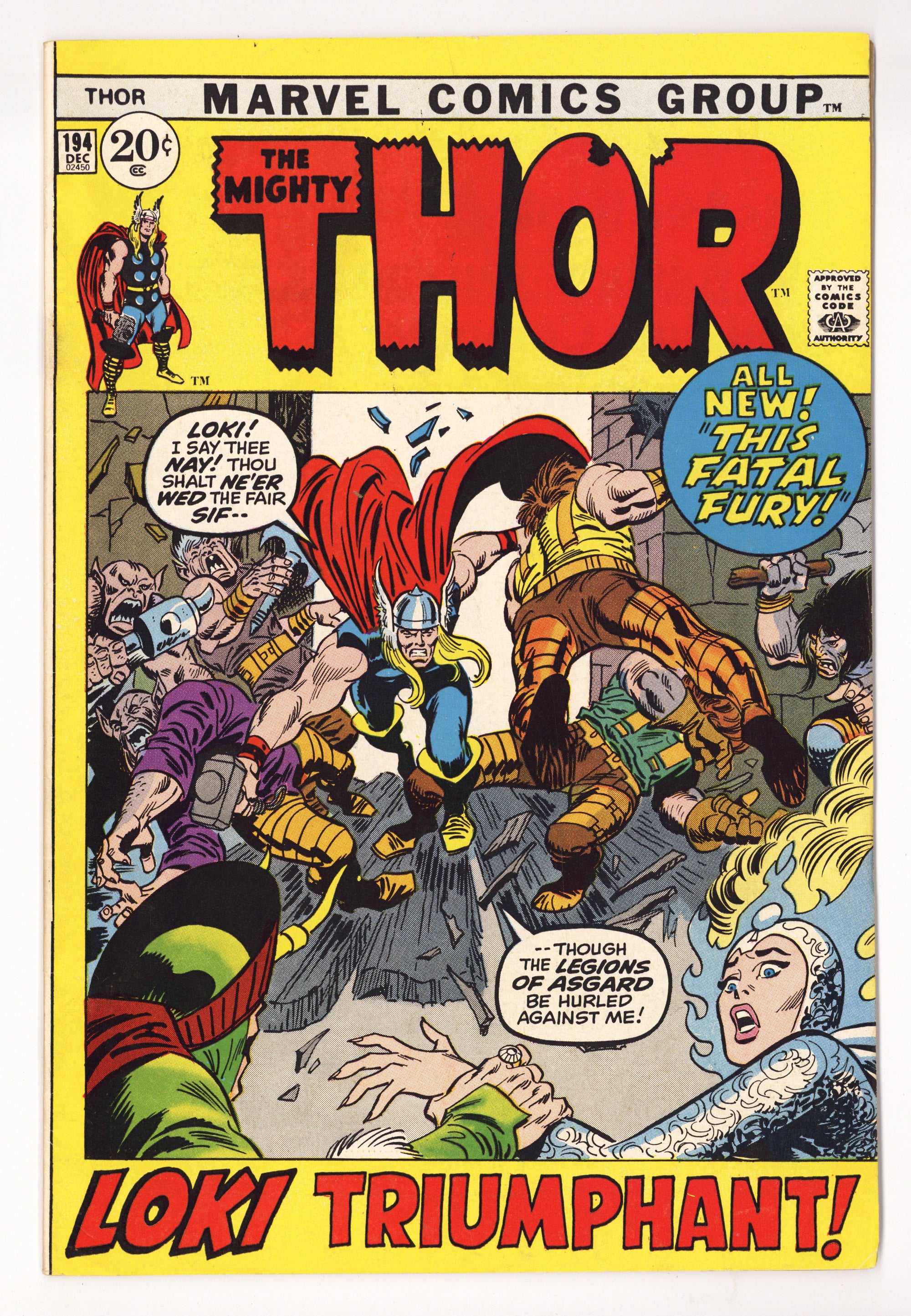 Thor Vol 1 194  FN+ (6.5)   (1971)        