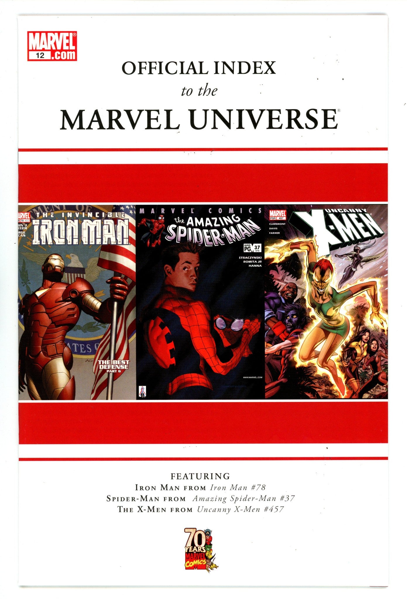 Official Index to the Marvel Universe 12 High Grade (2010) 