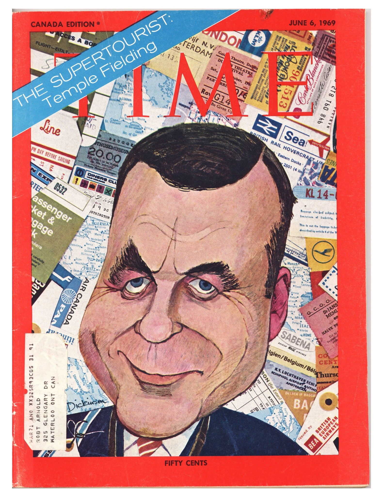 Time Magazine Vol 93 23 Very Low Grade Canada Edition (1969) 