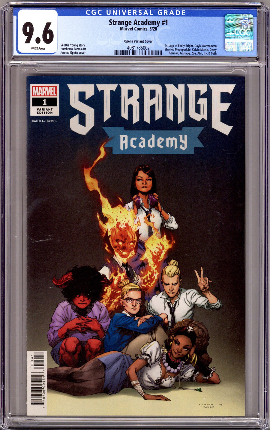 Strange Academy Vol 1 1 CGC 9.6 (NM+) (2020) Opena Incentive Variant 