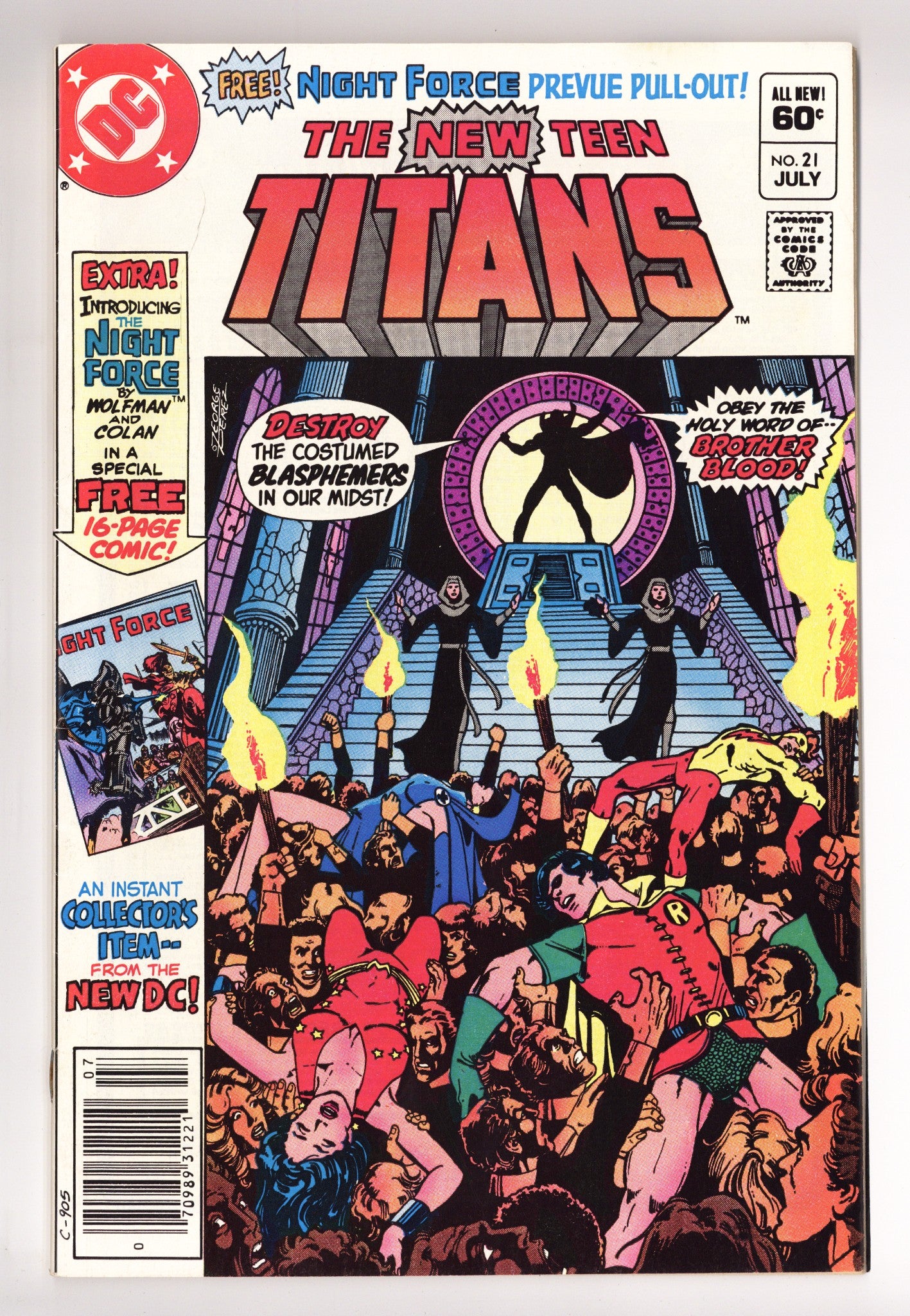 The New Teen Titans Vol 1 21 Mid Grade (1982) Newsstand 