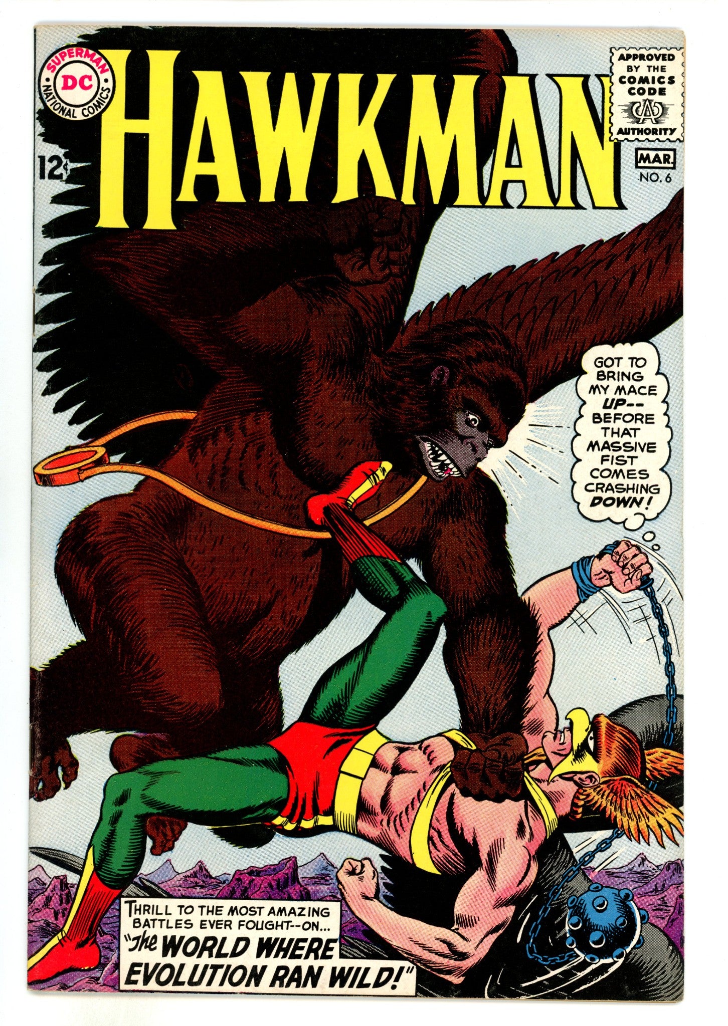 Hawkman Vol 1 6  FN+ (6.5)  (1965)  
