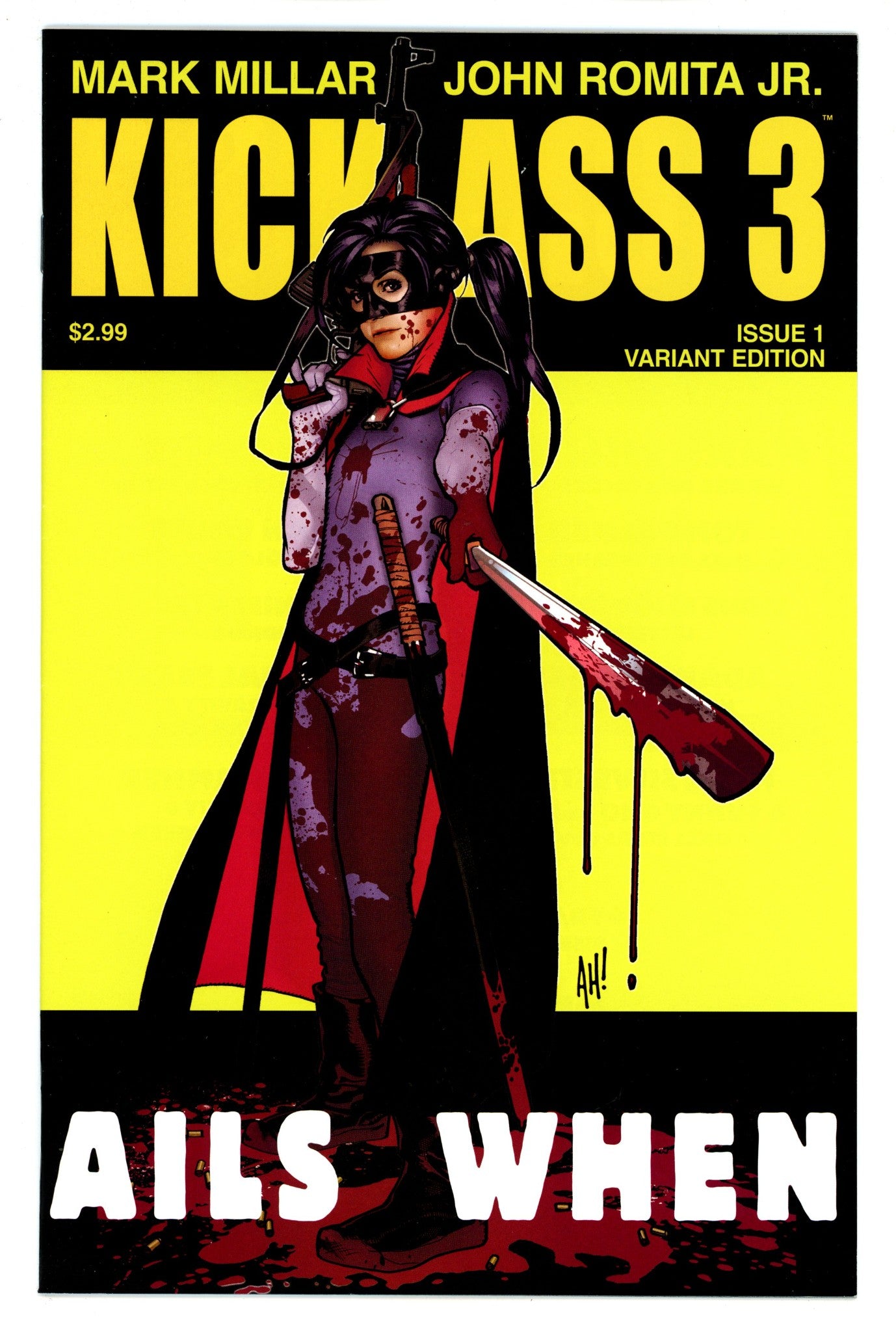Kick-Ass 3 1 VF/NM (9.0) (2013) Hughes Variant 