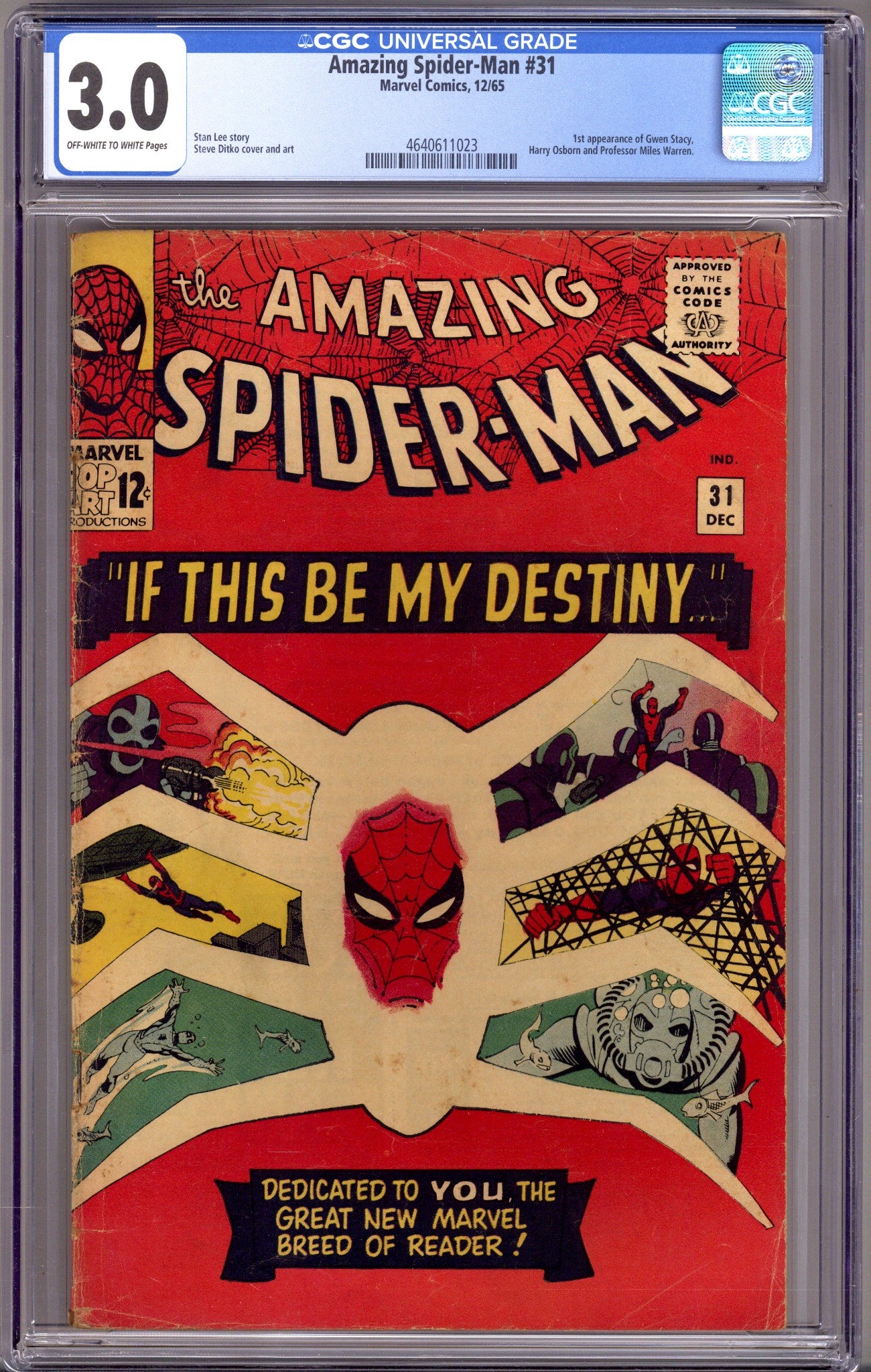 The Amazing Spider-Man Vol 1 31 CGC 3.0 (GD/VG) (1965) 