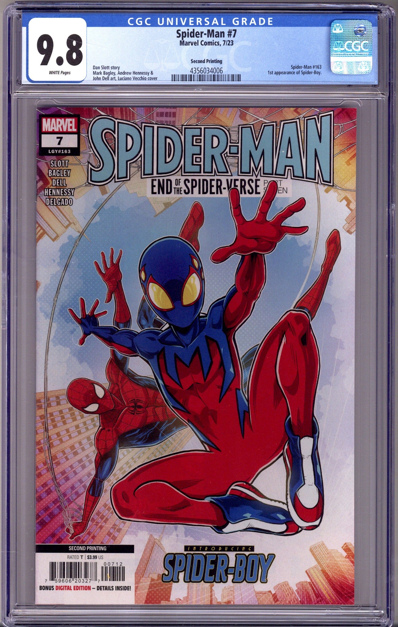 Spider-Man Vol 4 7 (163) CGC 9.8 (NM/M) (2023) 2nd Print 