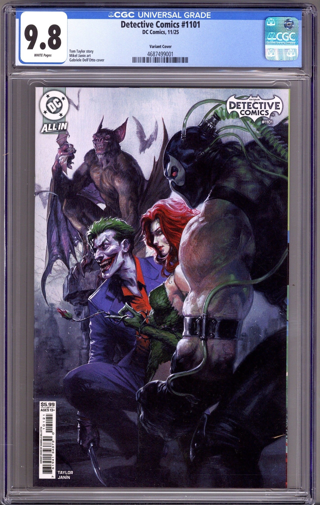Detective Comics Vol 3 1101 CGC 9.8 (NM/M) (2025) Dell'Otto Variant 