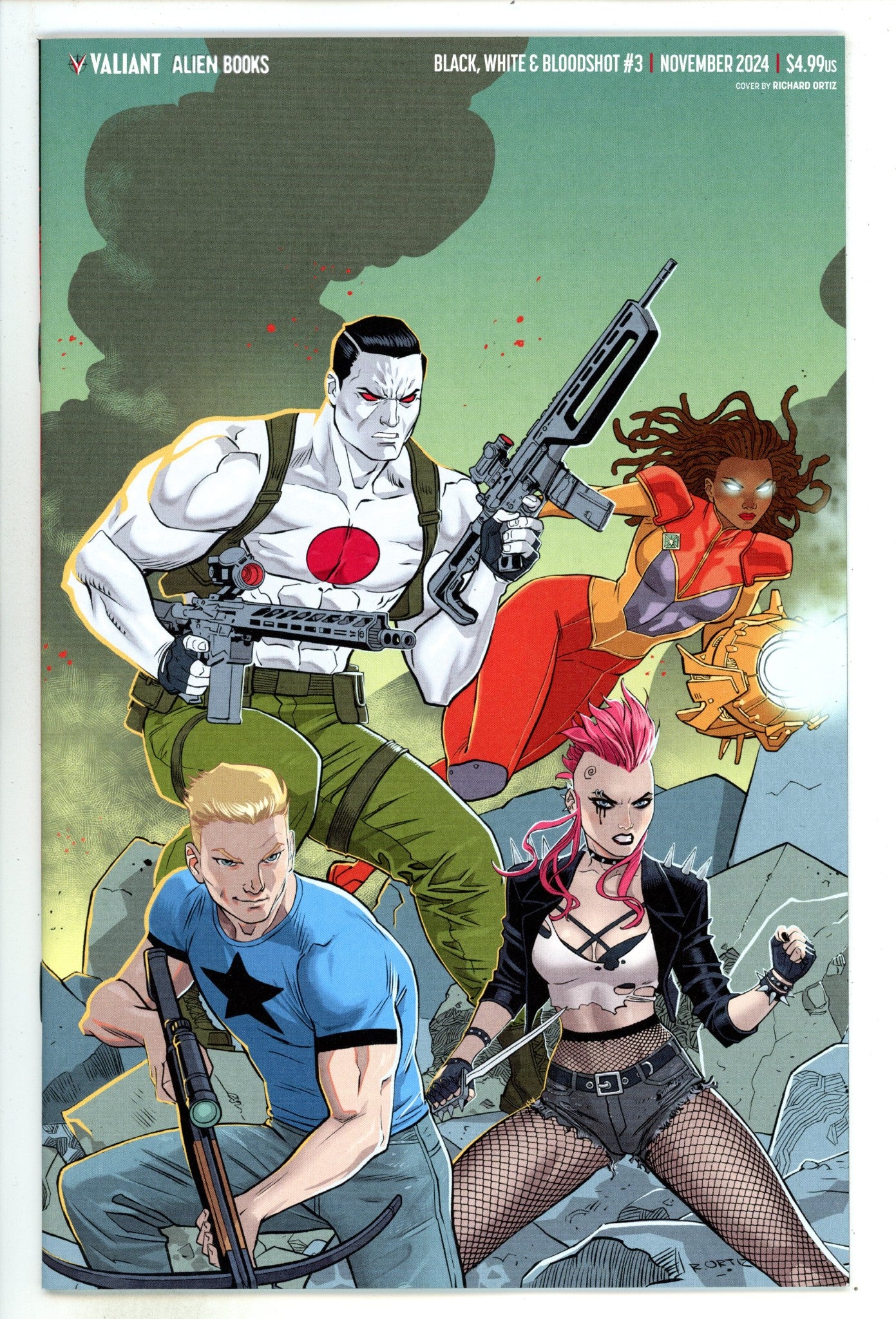 Black White & Bloodshot 3 Ortiz Connecting Homage Variant (2024)