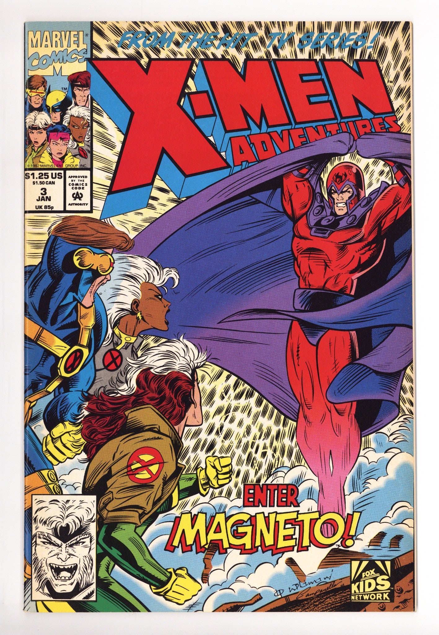 X-Men Adventures Vol 1 3  High Grade   (1993)        