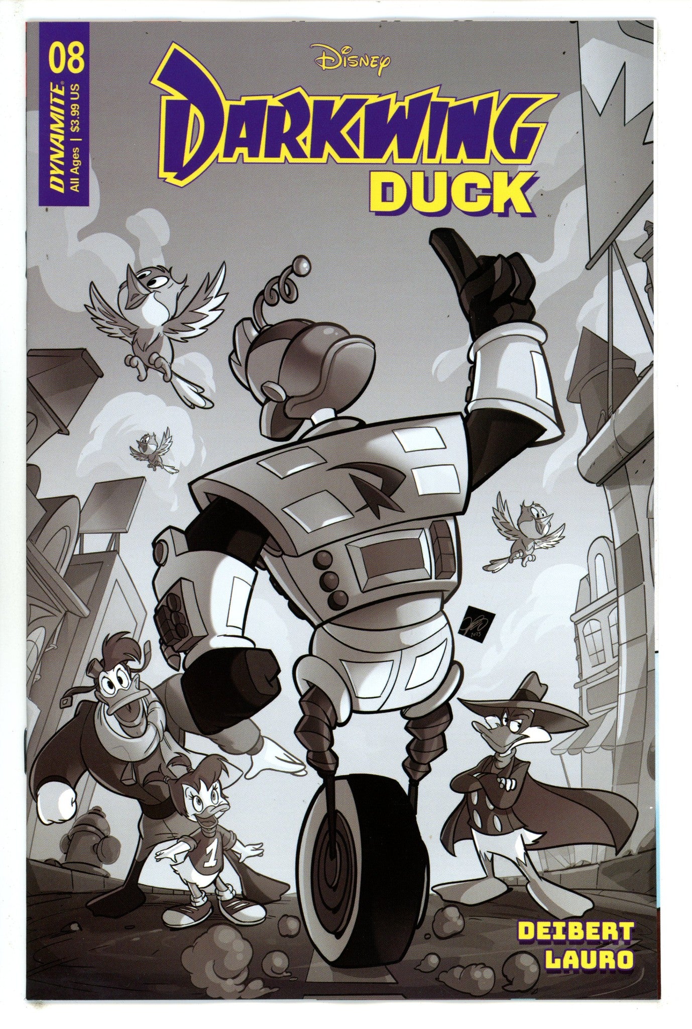 Darkwing Duck 8 Cangialosi B&W Incentive Variant (2023)