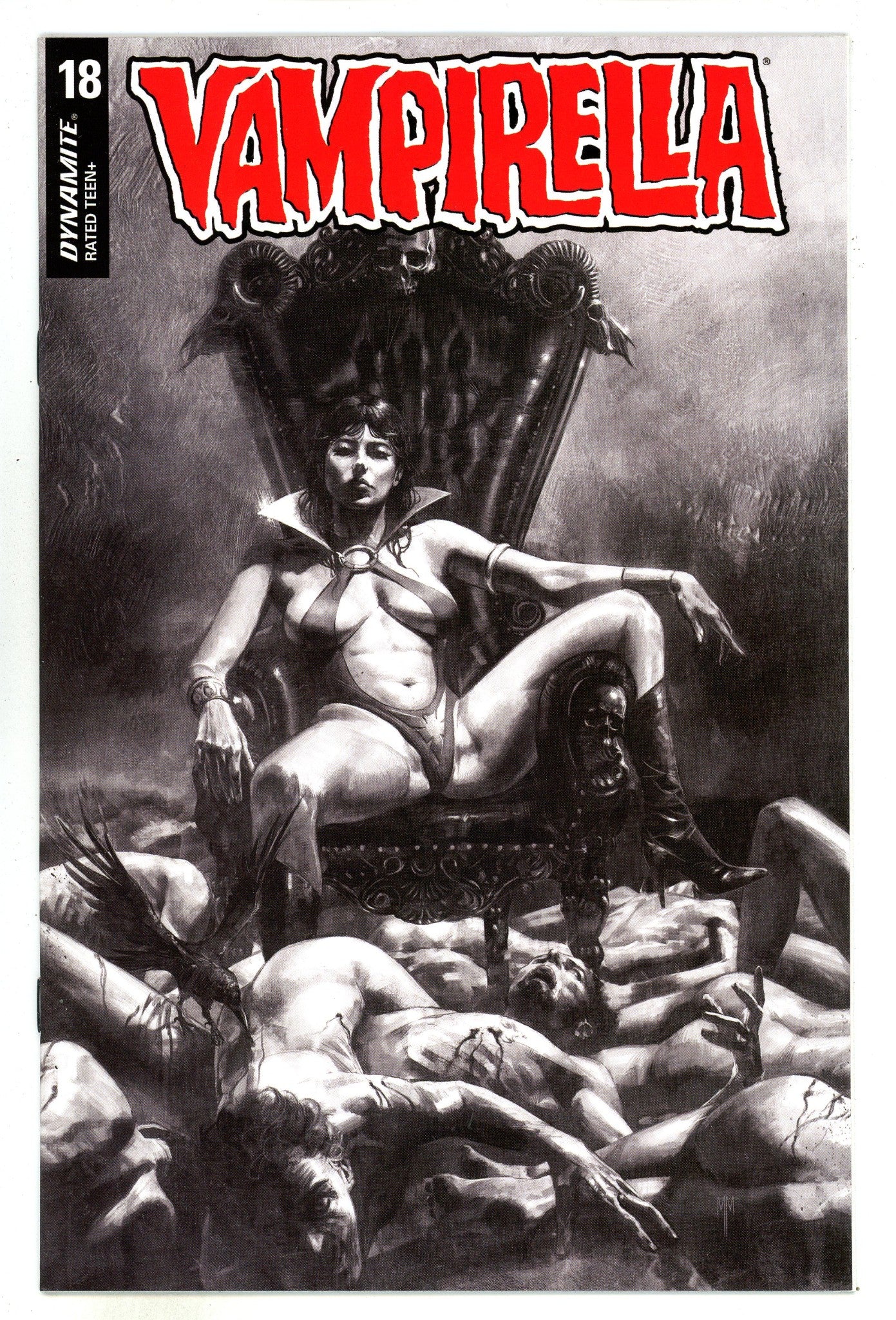 Vampirella Vol 6 18 High Grade (2021) Mastrazzo B&W Incentive Variant 