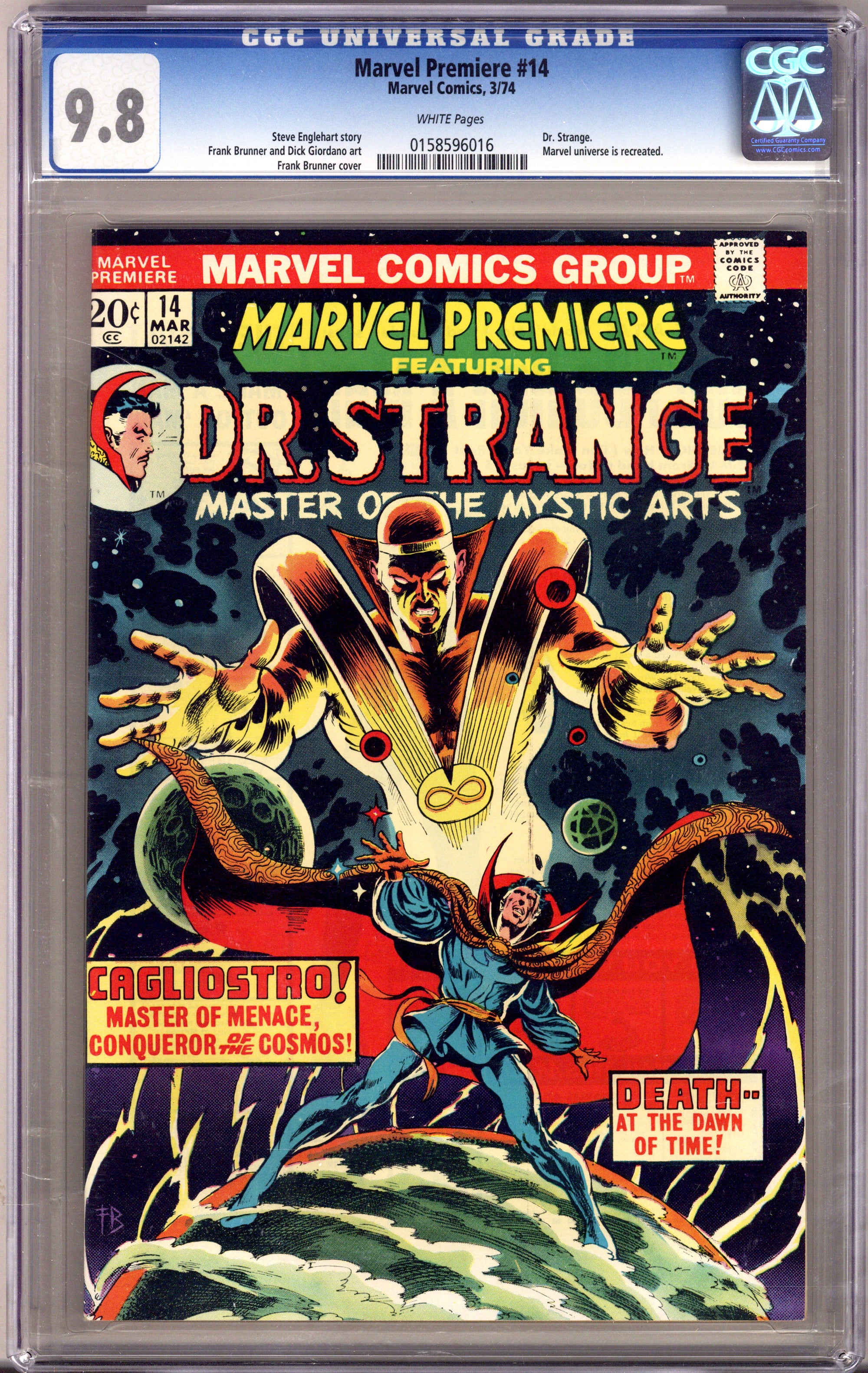 Marvel Premiere 14 CGC 9.8 (NM/M) (1974) 