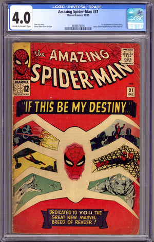 The Amazing Spider-Man Vol 1 31 CGC 4.0 (VG) (1965)