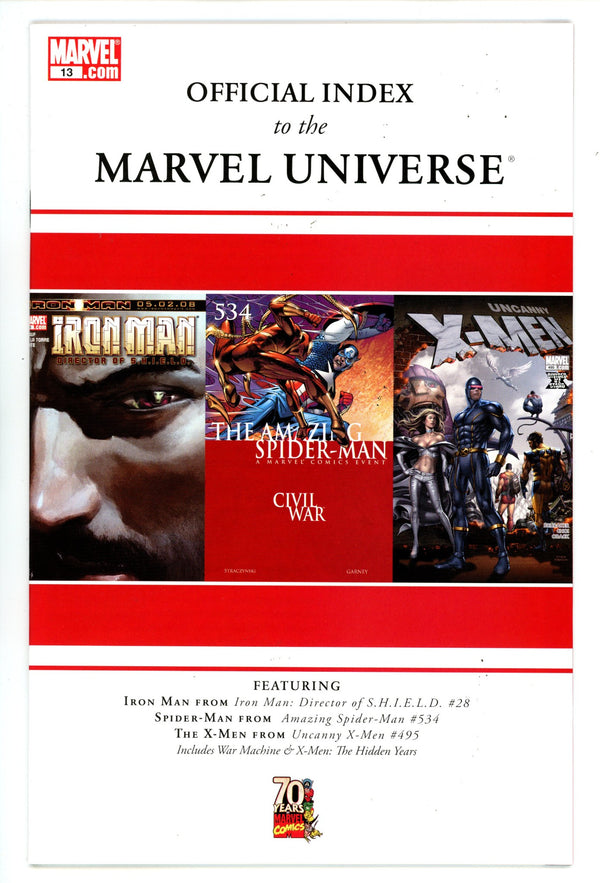 Official Index to the Marvel Universe 13 High Grade (2010)