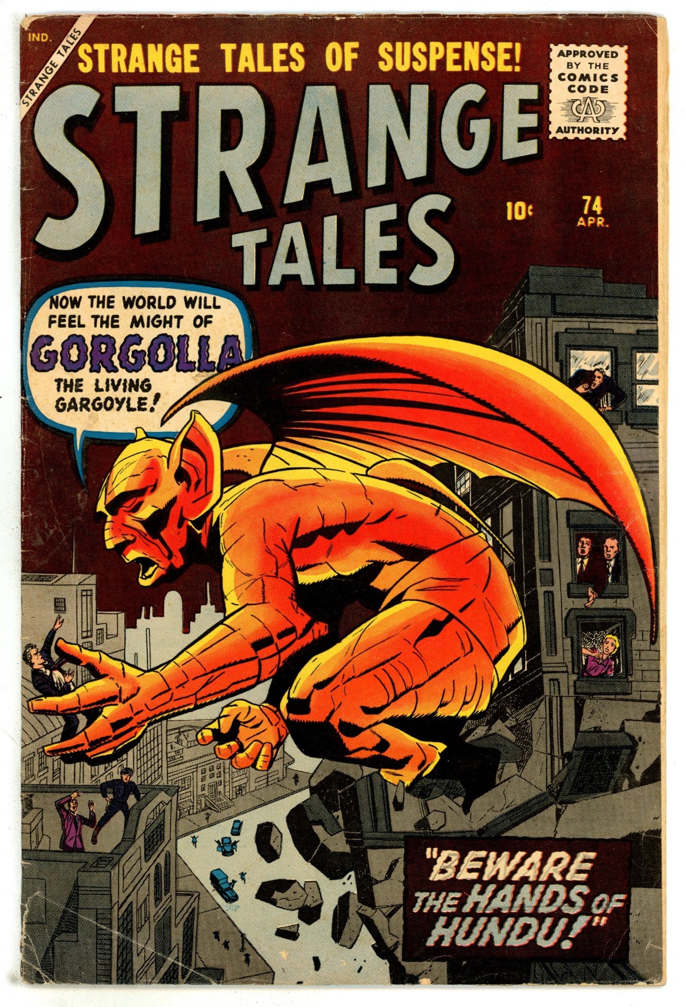 Strange Tales Vol 1 74 VG+ (4.5) (1960) 
