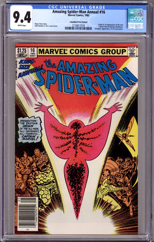 The Amazing Spider-Man Annual Vol 1 16 CGC 9.4 (NM) (1982) Canadian Price Variant