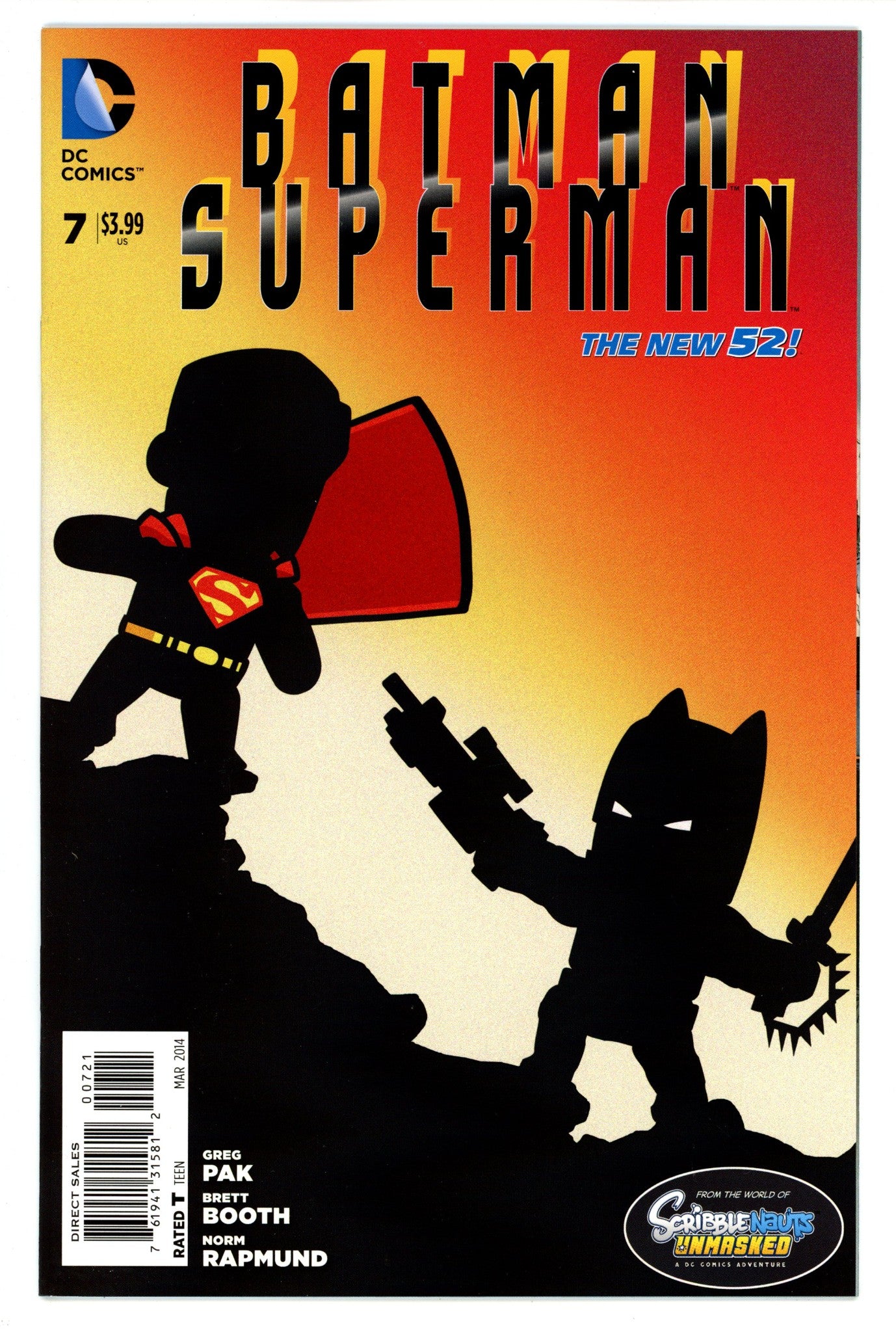 Batman / Superman 7 NM- (9.2) (2014) Katz Homage Variant 