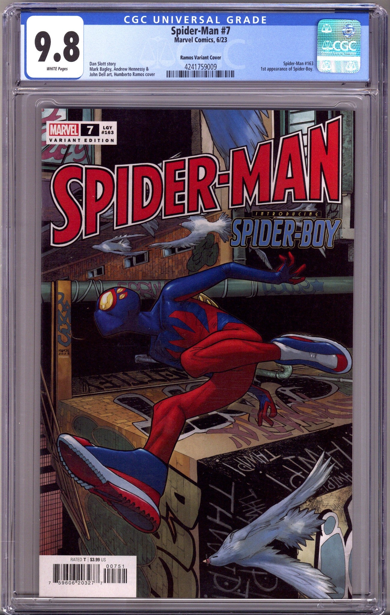 Spider-Man Vol 4 7 (163) CGC 9.8 (NM/M) (2023) Ramos Variant 