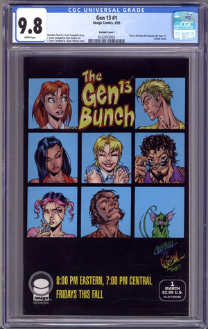 Gen 13 Vol 2 1 CGC 9.8 (NM/M) (1995) Campbell Gen Bunch Variant