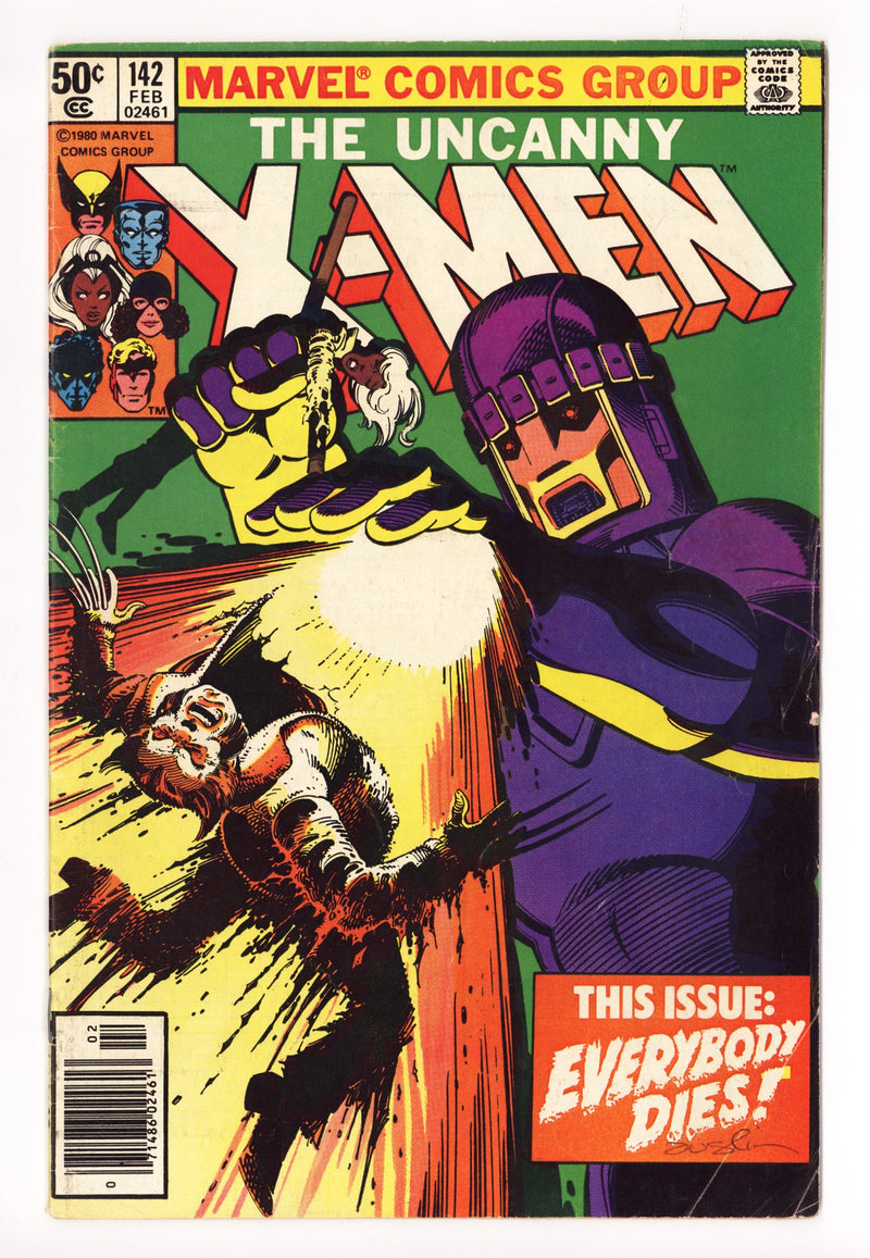 The Uncanny X-Men Vol 1 142 VG+ (4.5) (1981) Newsstand Signed x1 Cover Terry Austin 