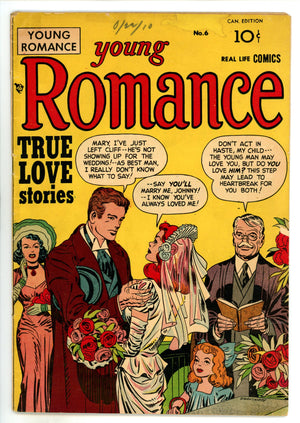 Young Romance 6 VG/FN (5.0) Interior Cover Tape (1948) Canadian Edition 