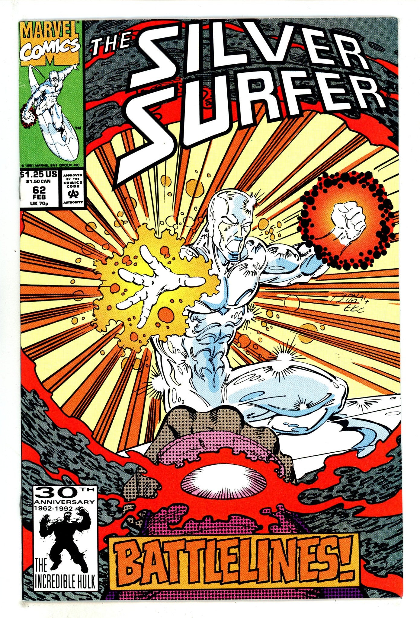Silver Surfer Vol 3 62 Mid Grade (1992) 