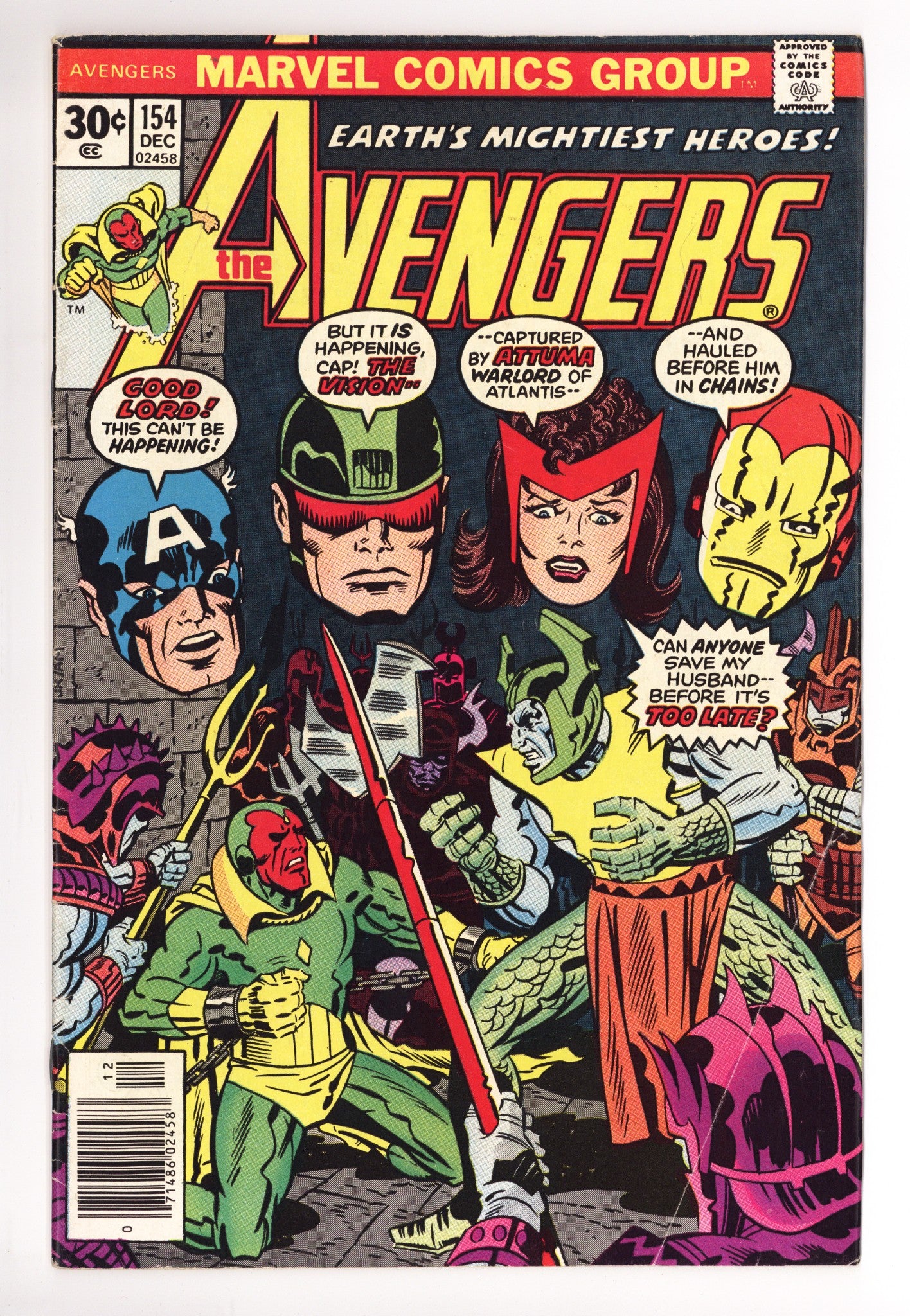 The Avengers Vol 1 154 VG (4.0) (1976) 