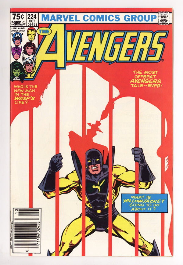 The Avengers Vol 1 224 FN/VF (7.0) (1982) Canadian Price Variant