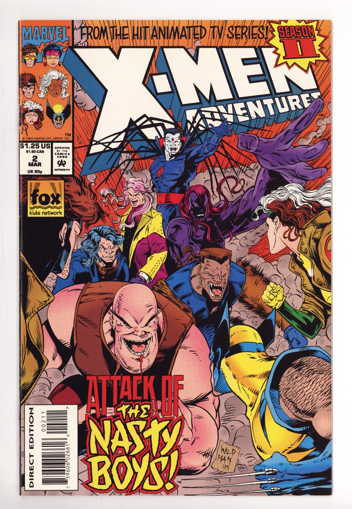 X-Men Adventures [II] Vol 2 2  Mid Grade   (1994)        