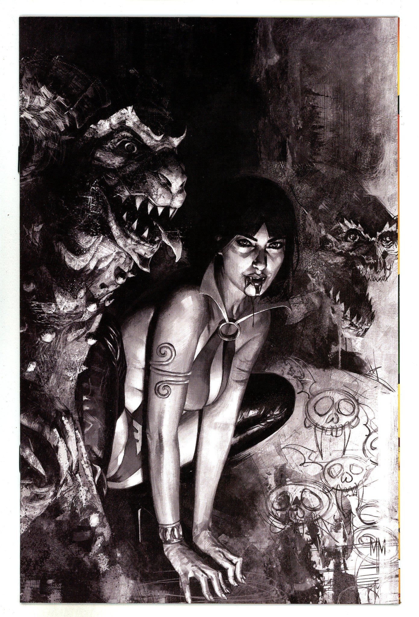 Vampirella Vol 6 19 High Grade (2021) Mastrazzo B&W Virgin Incentive Variant 