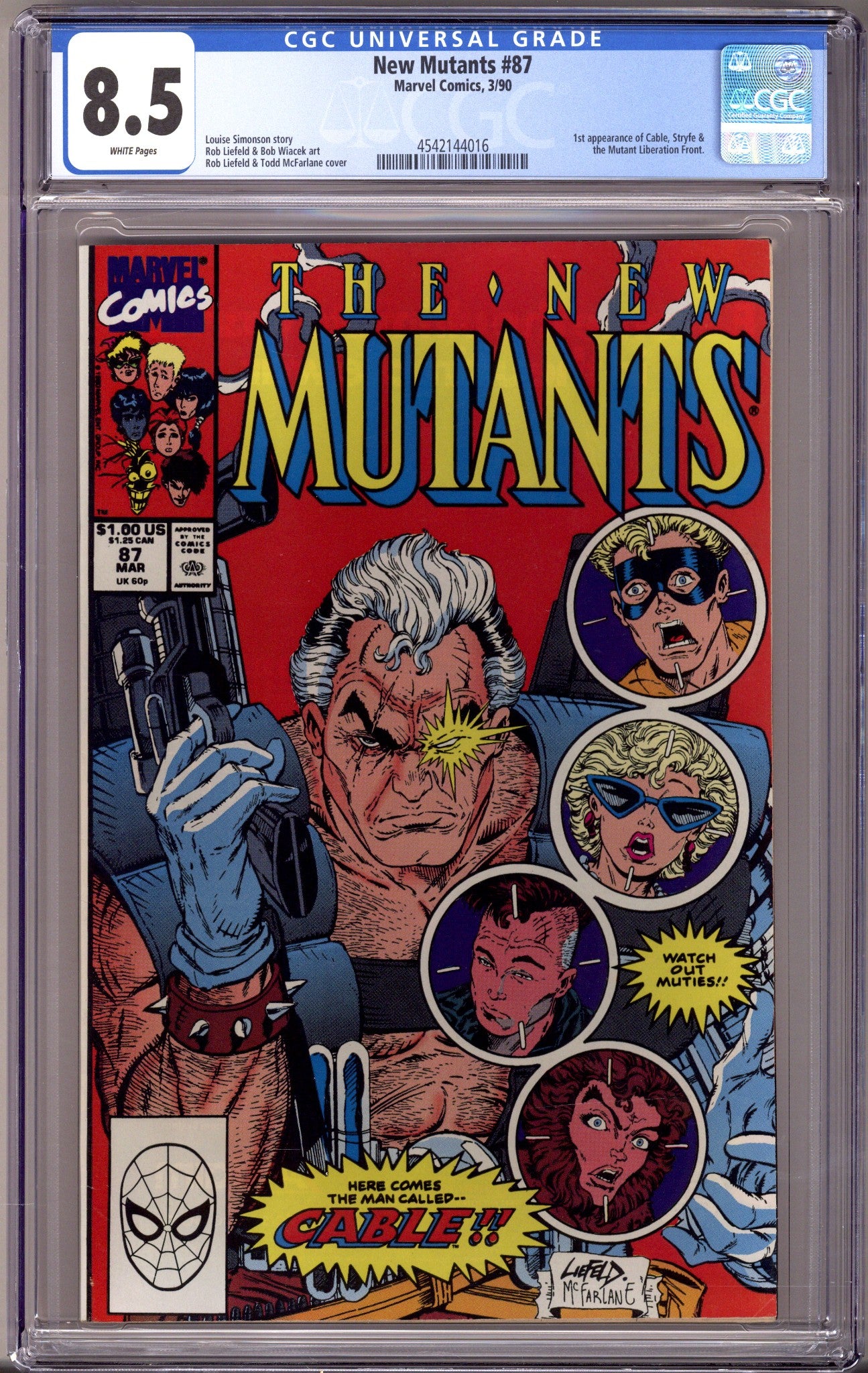 The New Mutants Vol 1 87 CGC 8.5 (VF+) (1990) 