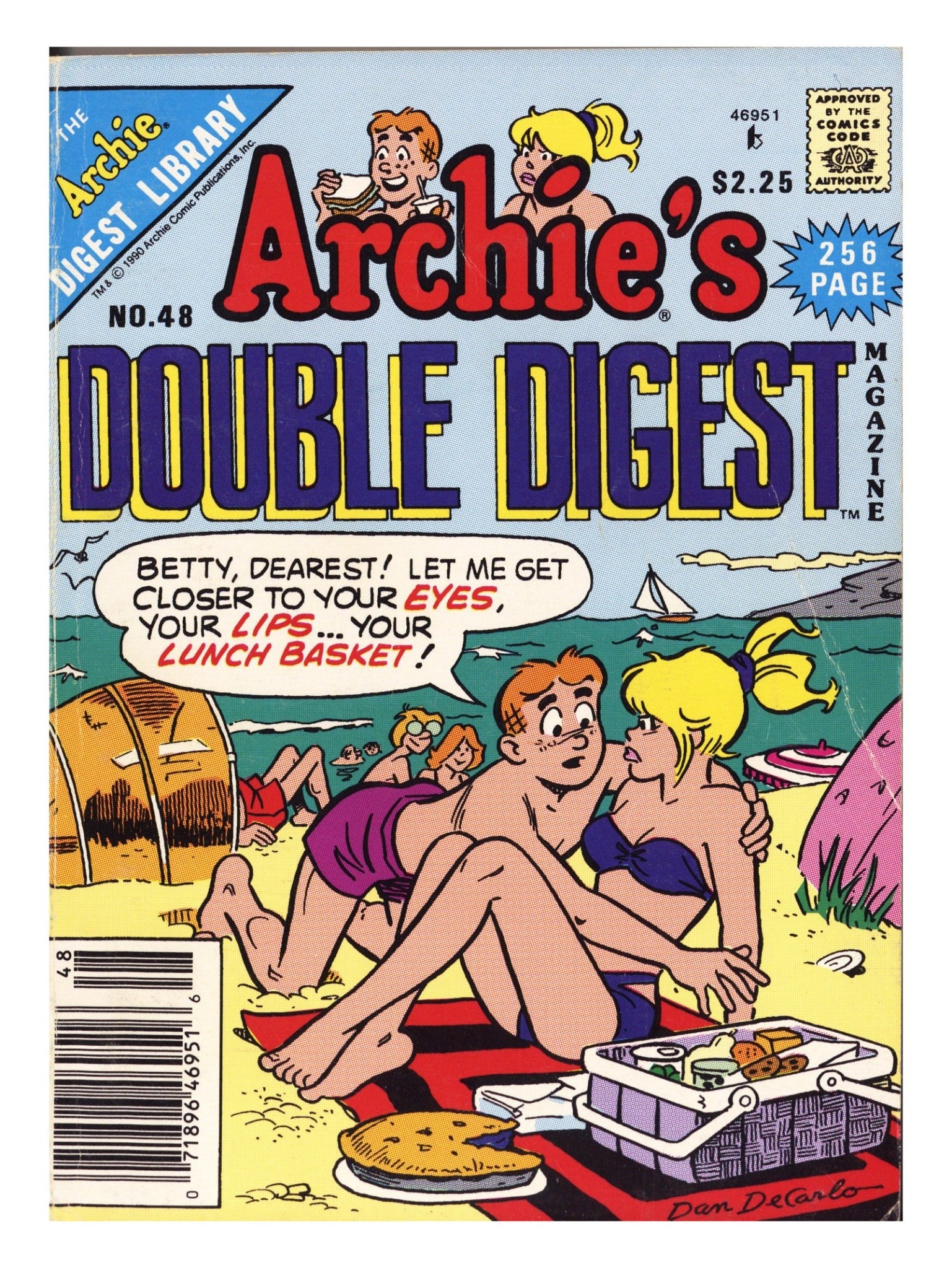 Archie's Double Digest Magazine 48 Low Grade (1990) Newsstand 