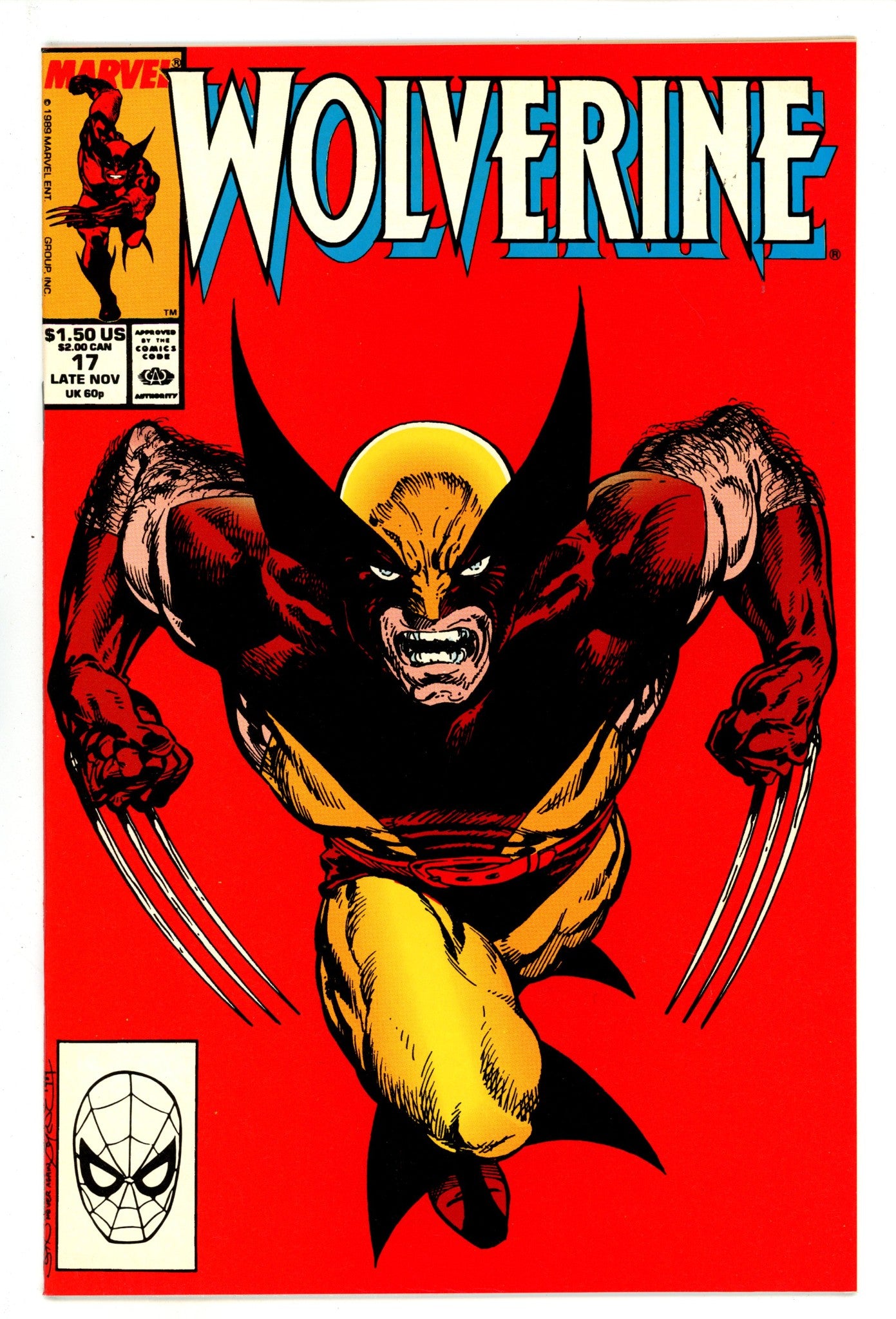 Wolverine Vol 2 17 NM- (9.2) (1989) 
