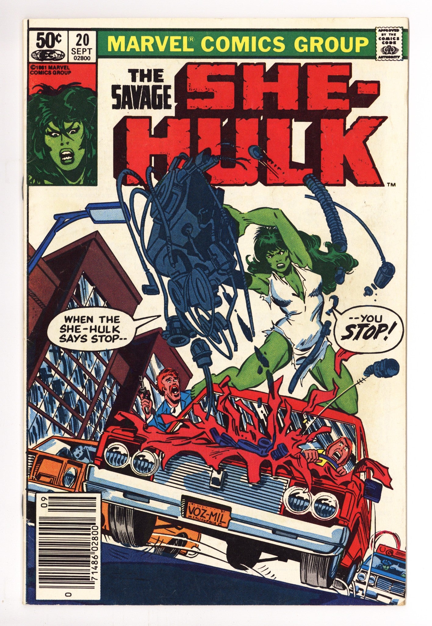 The Savage She-Hulk 20 Low Grade (1981) Newsstand 
