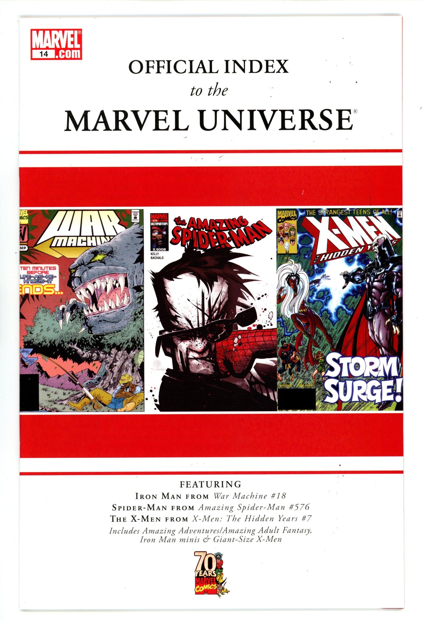 Official Index to the Marvel Universe 14 High Grade (2010) 
