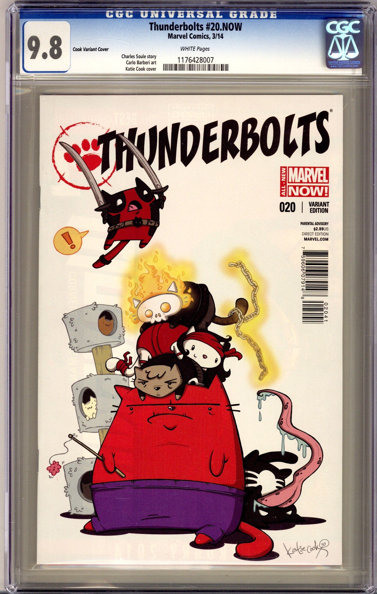 Thunderbolts Vol 2 20.NOW CGC 9.8 (NM/M) (2014) Cook Variant 