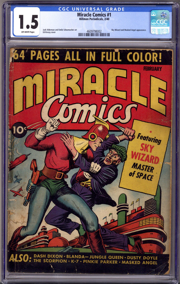 Miracle Comics 1 CGC 1.5 (FR/GD) (1940)