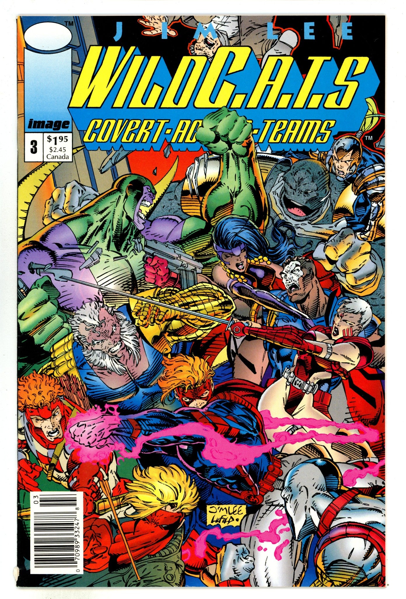 WildC.A.T.s: Covert Action Teams Vol 1 3 FN+ (6.5) (1992) Newsstand 
