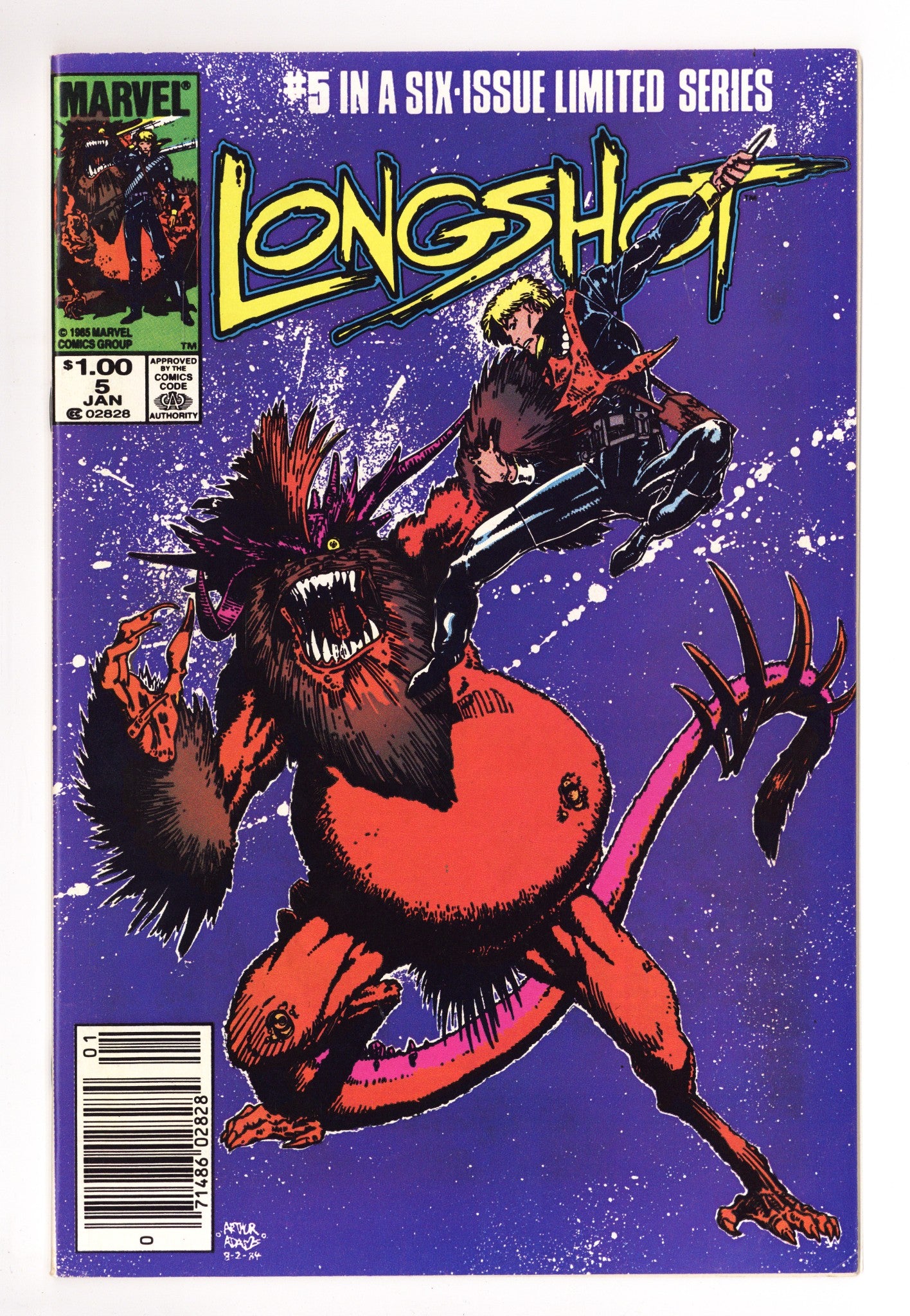 Longshot Vol 1 5 FN/VF (7.0) (1986) Canadian Price Variant 