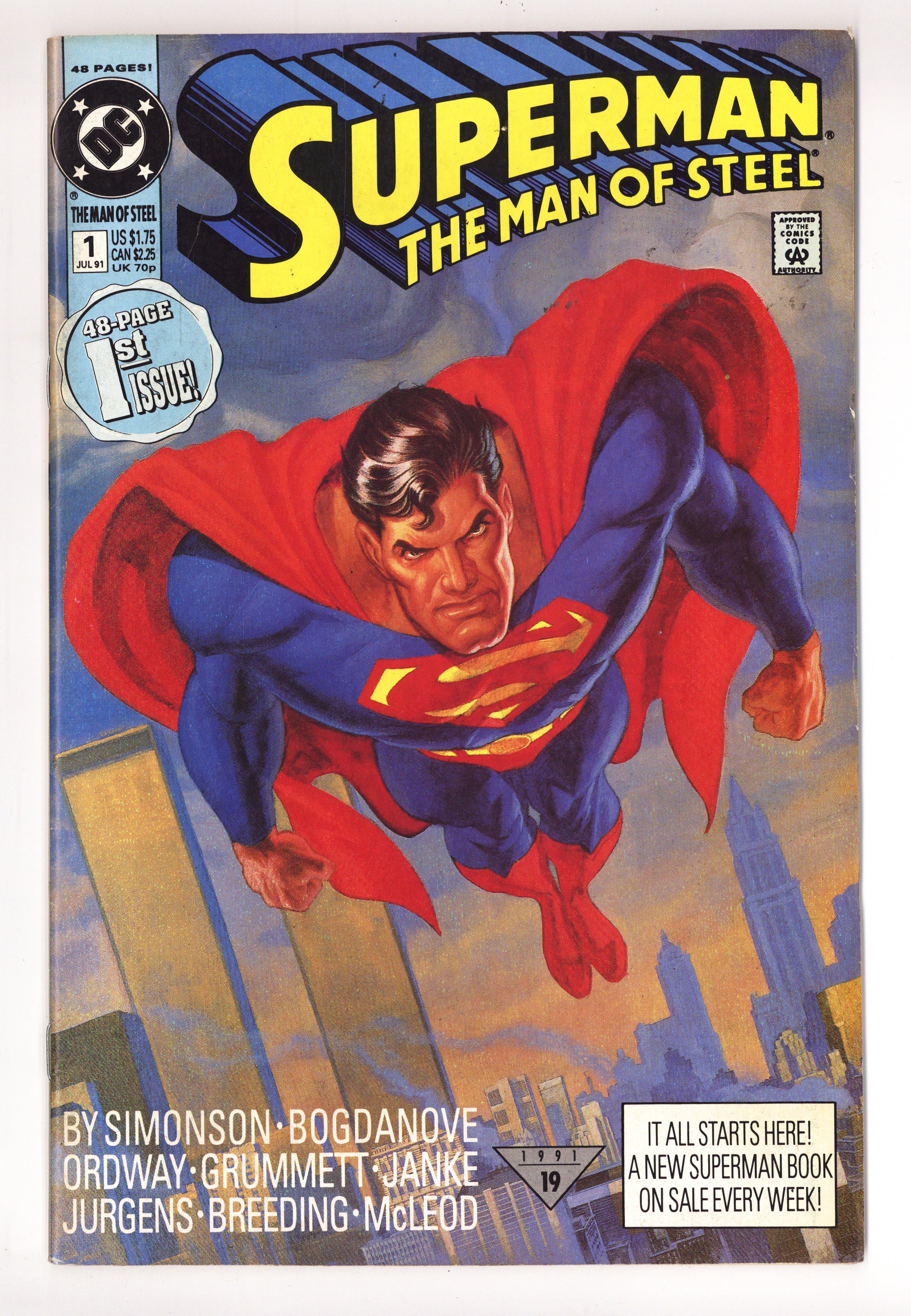 Superman: The Man of Steel Vol 1 1 Mid Grade (1991) 
