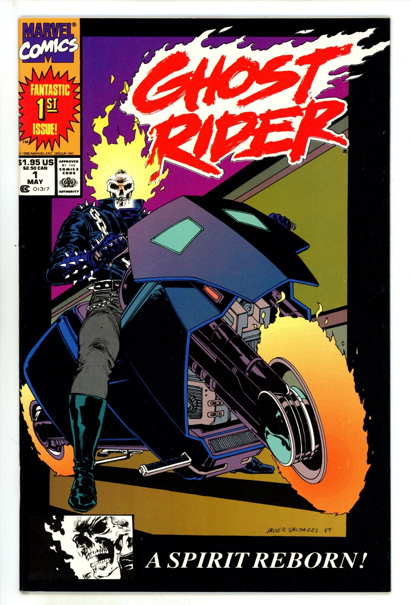 Ghost Rider Vol 2 1 VF/NM (9.0) (1990) 2nd Print 
