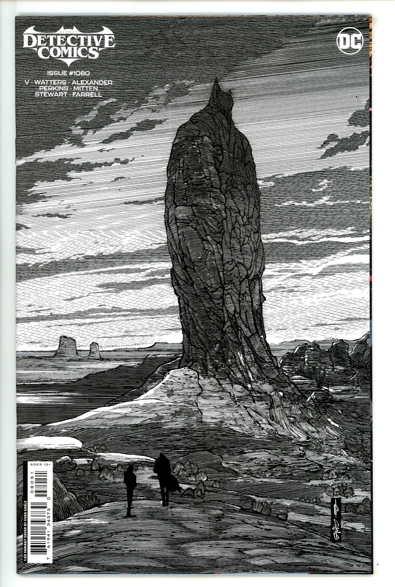 Detective Comics Vol 3 1080 Cagle B&W Incentive Variant NM- (2023)