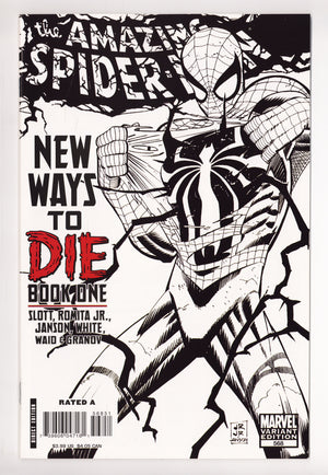 The Amazing Spider-Man Vol 2 568 VF (8.0) (2008) Jr. B&W Exclusive Variant